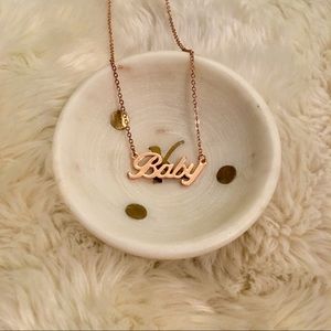 Never Worn Rose Gold “Baby” Necklace